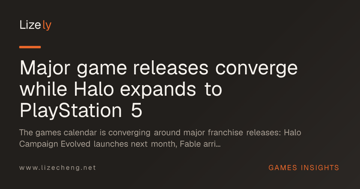 Major game releases converge while Halo expands to PlayStation 5