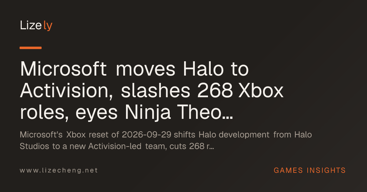 Microsoft moves Halo to Activision, slashes 268 Xbox roles, eyes Ninja Theory closure