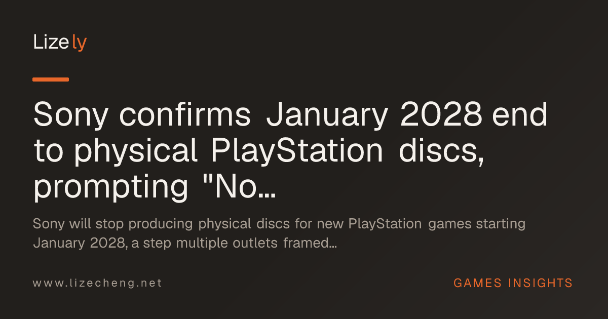 Sony confirms January 2028 end to physical PlayStation discs, prompting "No Disk, No Buy" protests