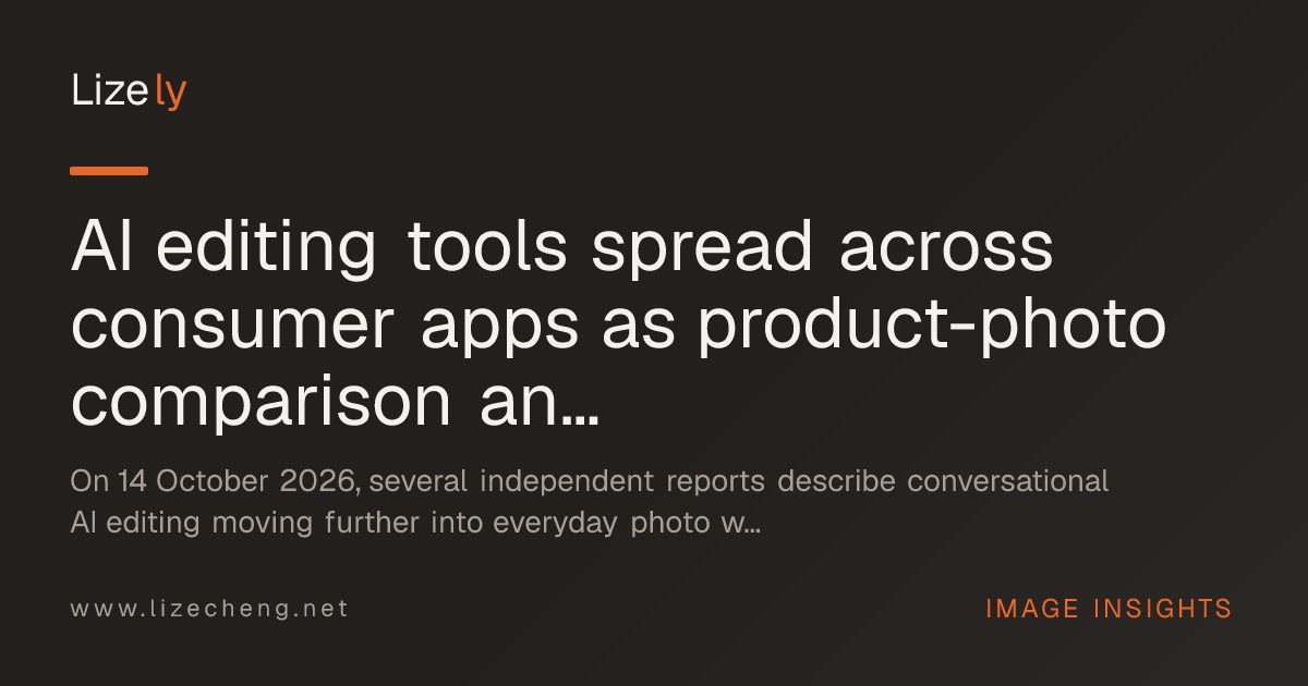 AI editing tools spread across consumer apps as product-photo comparison and smaller open-weight models challenge larger systems