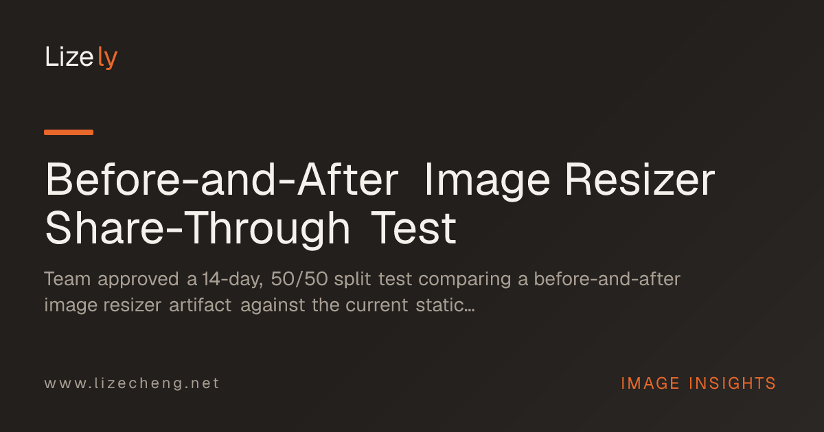 Before-and-After Image Resizer Share-Through Test