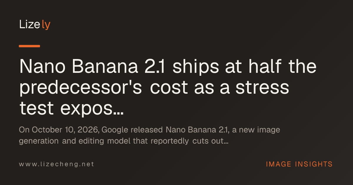 Nano Banana 2.1 ships at half the predecessor's cost as a stress test exposes compounded edits