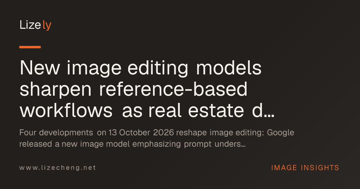 New image editing models sharpen reference-based workflows as real estate disclosure push targets altered listing photos