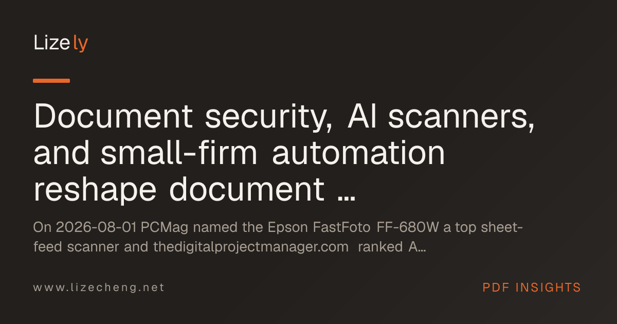 Document security, AI scanners, and small-firm automation reshape document workflows