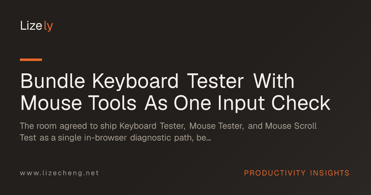 Bundle Keyboard Tester With Mouse Tools As One Input Check