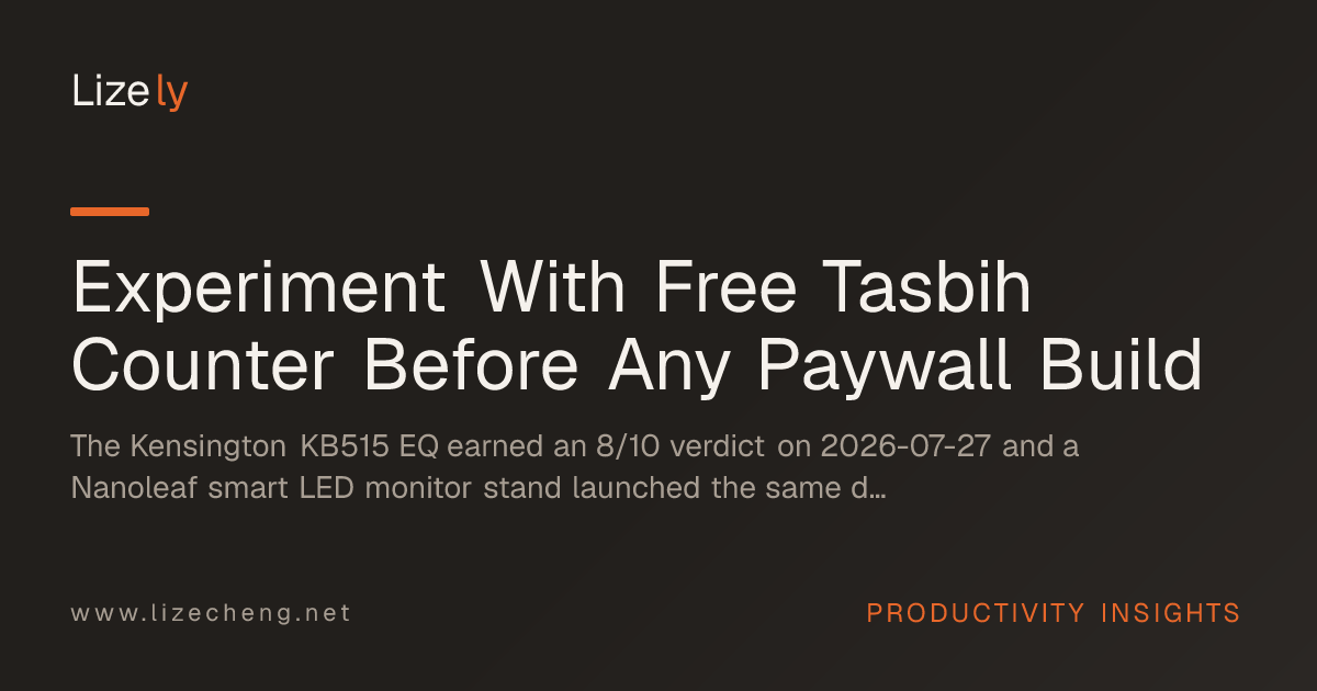 Experiment With Free Tasbih Counter Before Any Paywall Build
