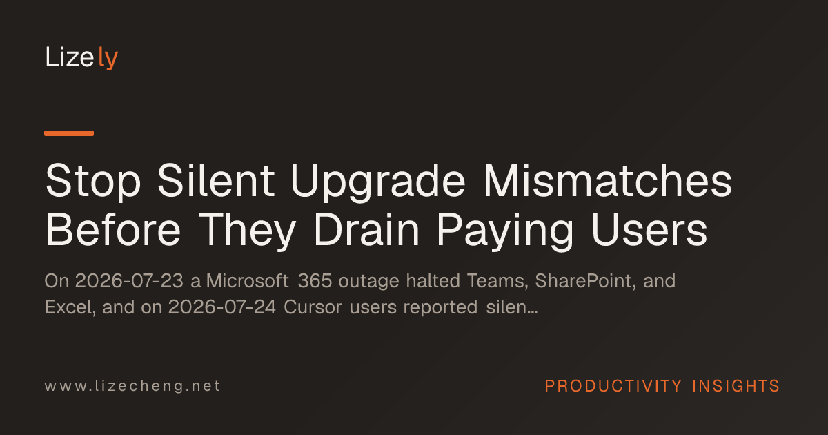 Stop Silent Upgrade Mismatches Before They Drain Paying Users