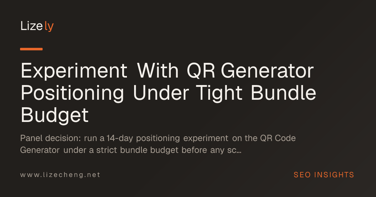 Experiment With QR Generator Positioning Under Tight Bundle Budget