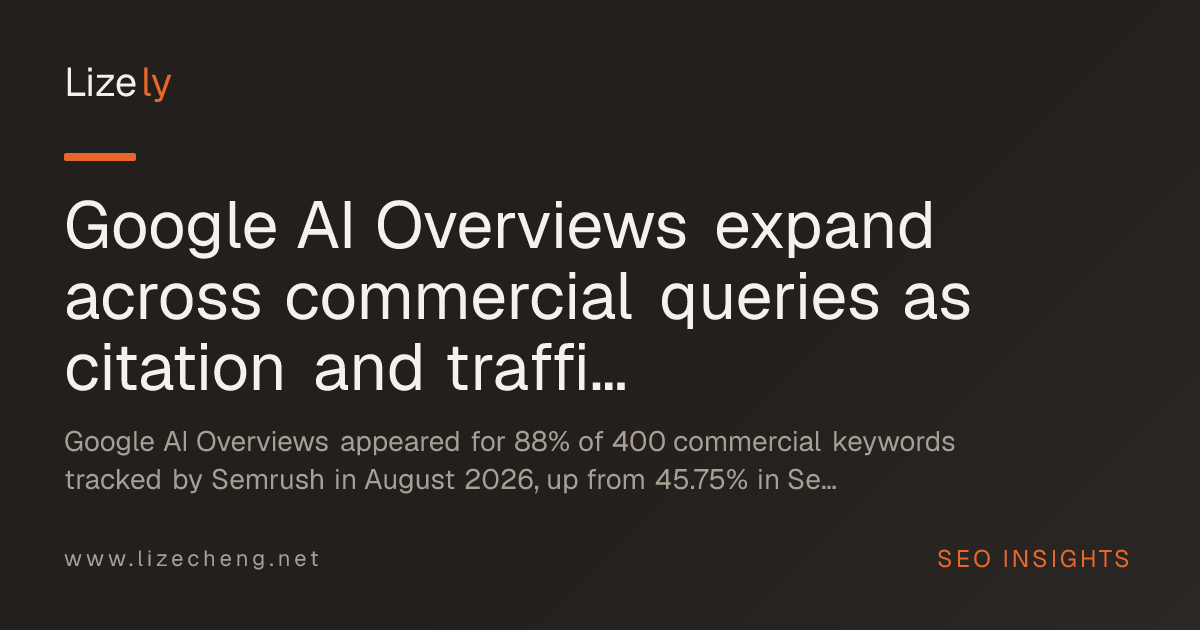 Google AI Overviews expand across commercial queries as citation and traffic signals diverge