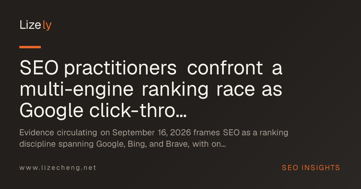 SEO practitioners confront a multi-engine ranking race as Google click-through rates fall under AI Overviews