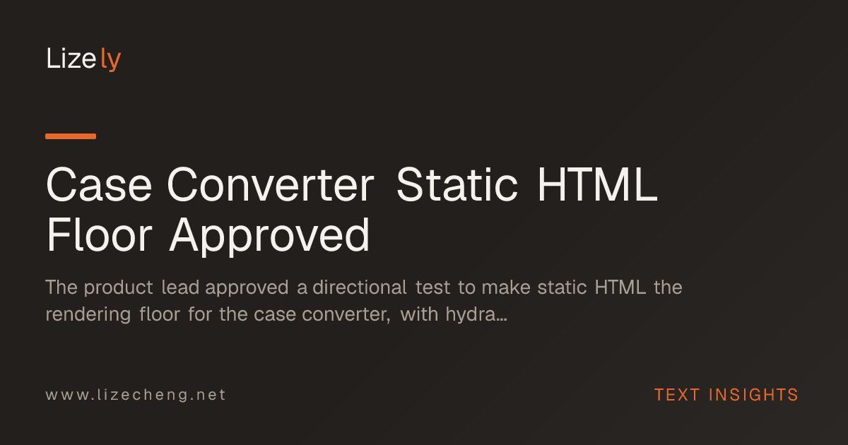 Case Converter Static HTML Floor Approved