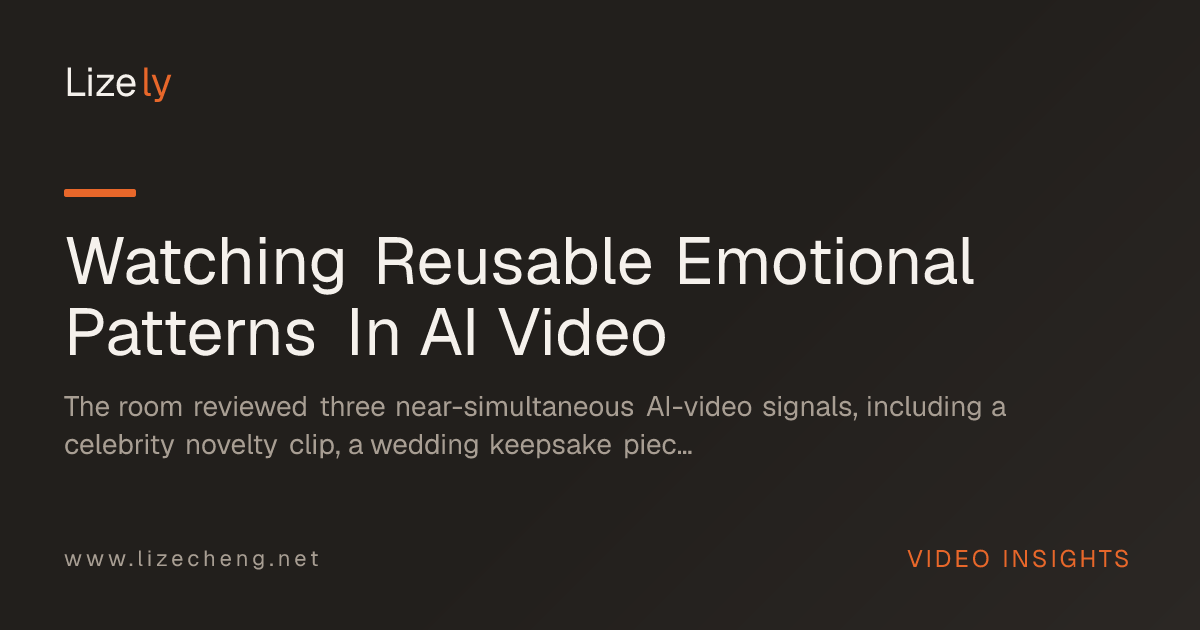 Watching Reusable Emotional Patterns In AI Video