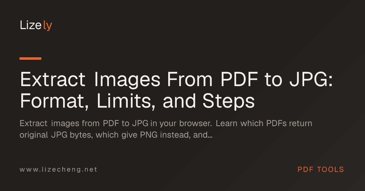 Extract Images From PDF to JPG: Format, Limits, and Steps