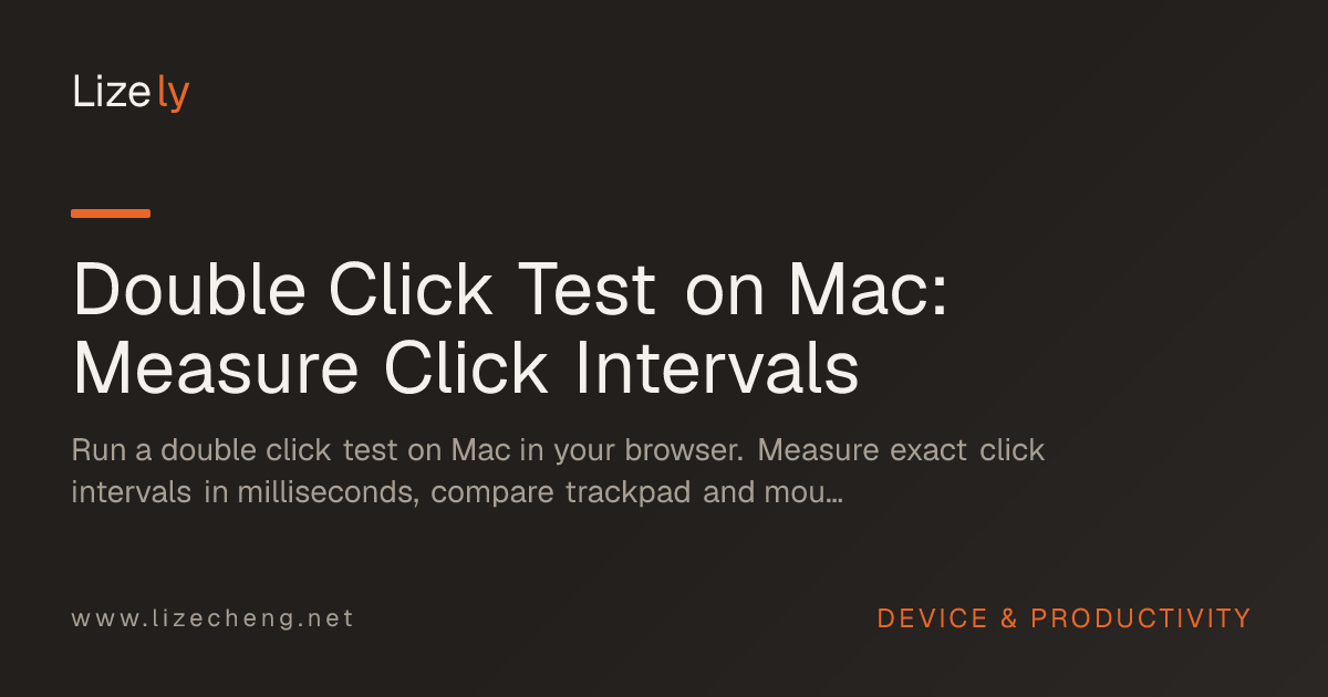 Double Click Test on Mac: Measure Click Intervals