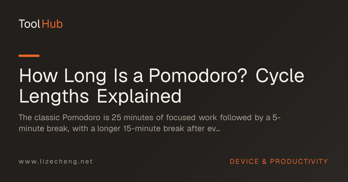 How Long Is a Pomodoro? Cycle Lengths Explained