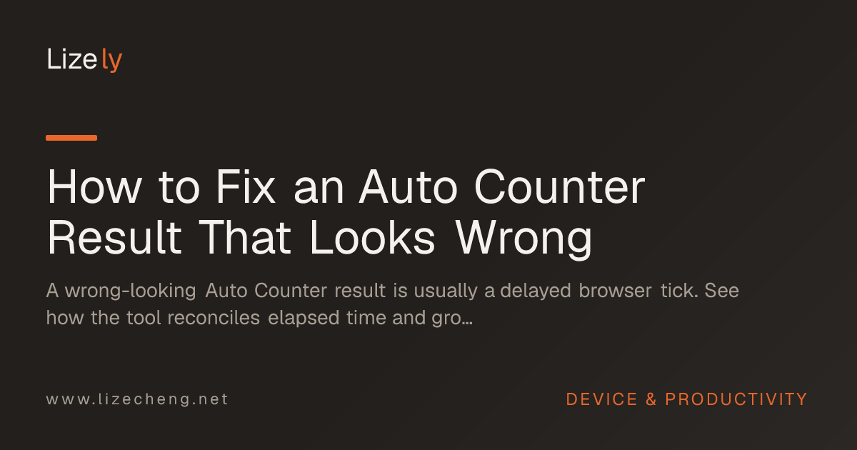 How to Fix an Auto Counter Result That Looks Wrong
