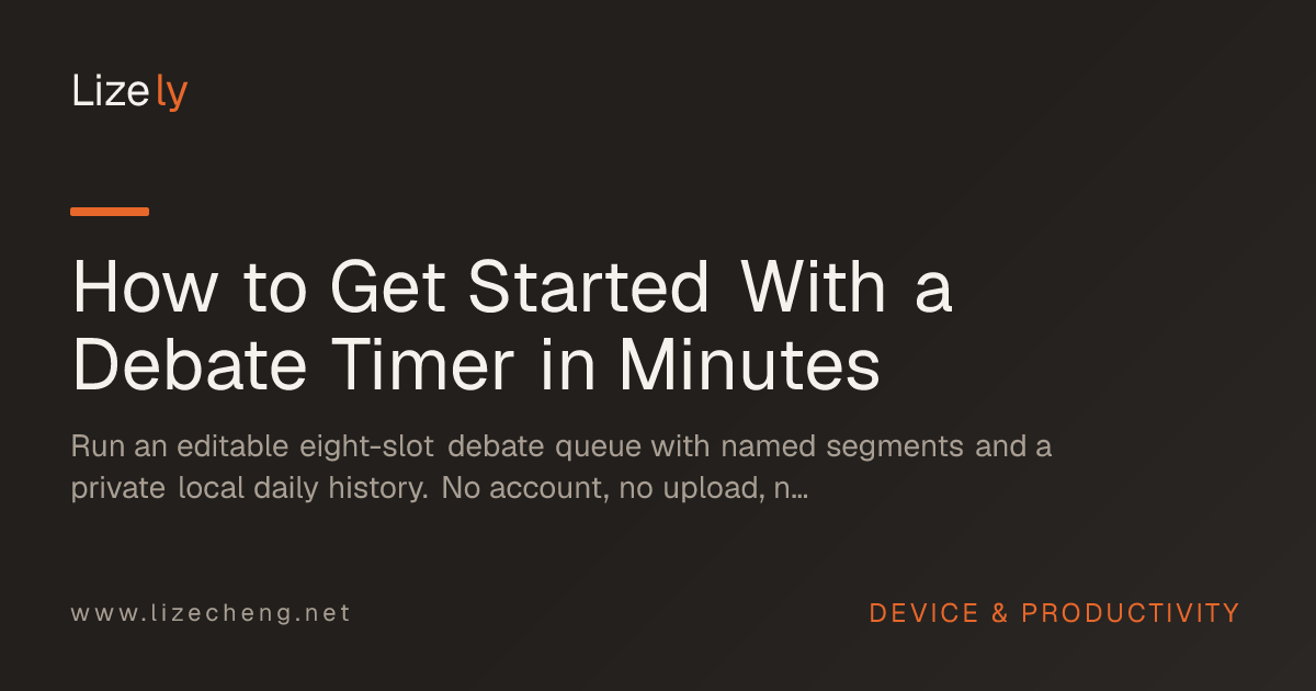 How to Get Started With a Debate Timer in Minutes