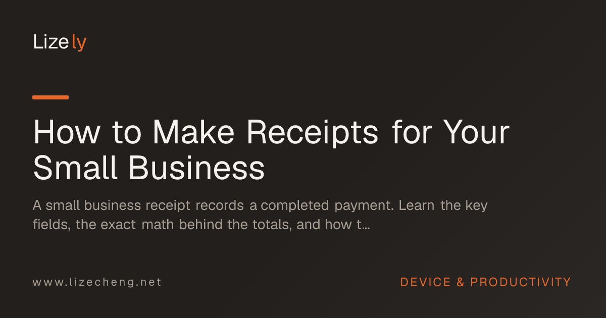 How to Make Receipts for Your Small Business