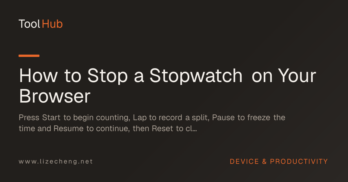 How to Stop a Stopwatch on Your Browser