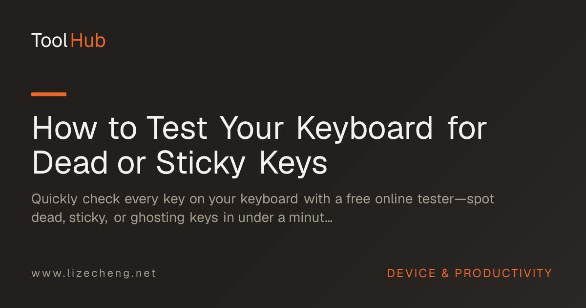 How to Test Your Keyboard for Dead or Sticky Keys
