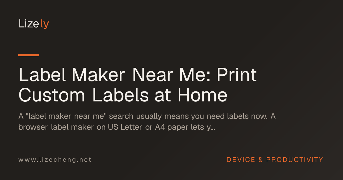 Label Maker Near Me: Print Custom Labels at Home