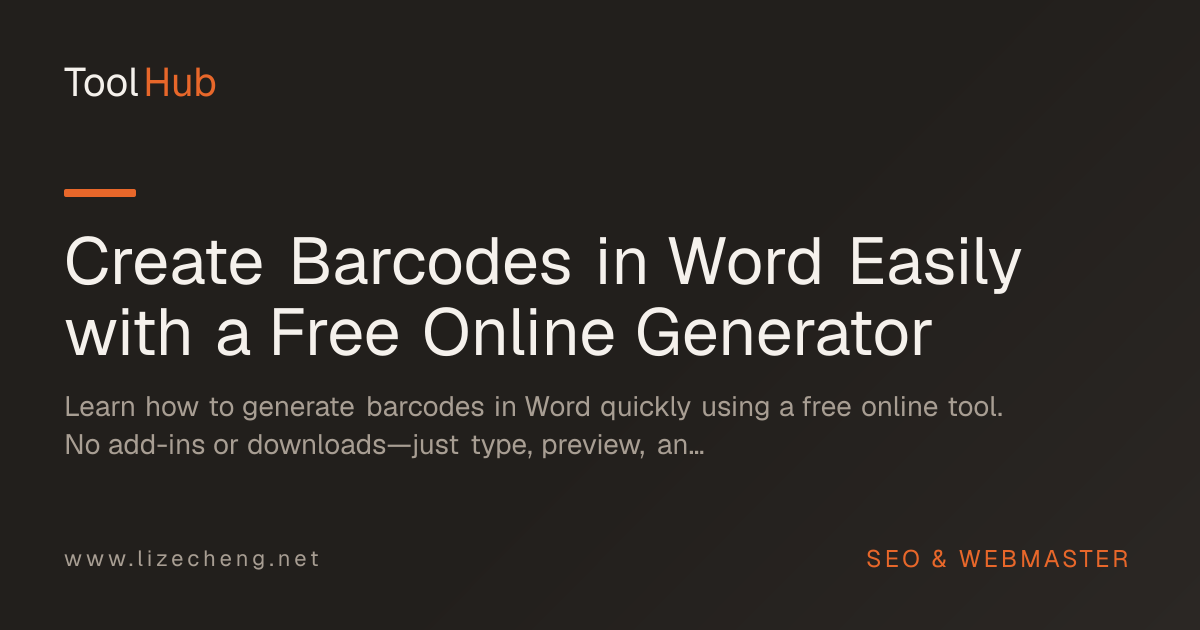 Create Barcodes in Word Easily with a Free Online Generator