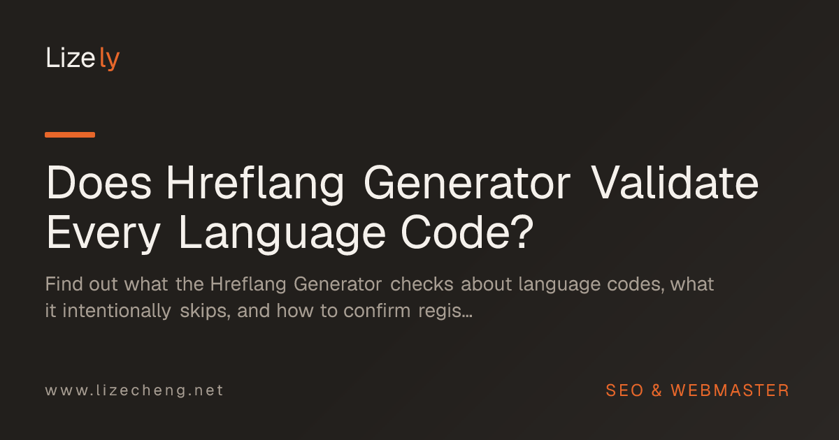 Does Hreflang Generator Validate Every Language Code?