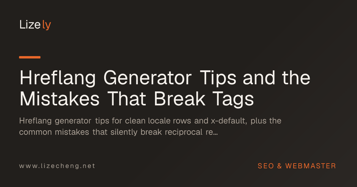 Hreflang Generator Tips and the Mistakes That Break Tags
