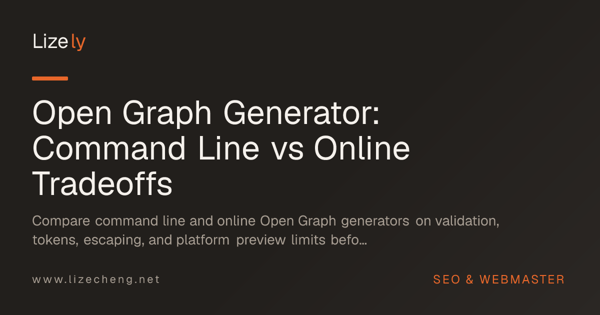 Open Graph Generator: Command Line vs Online Tradeoffs