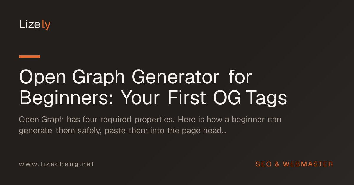 Open Graph Generator for Beginners: Your First OG Tags