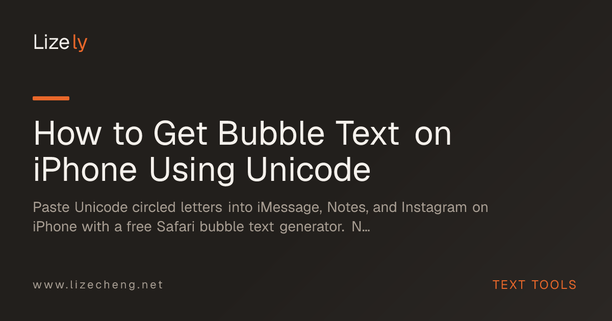 How to Get Bubble Text on iPhone Using Unicode