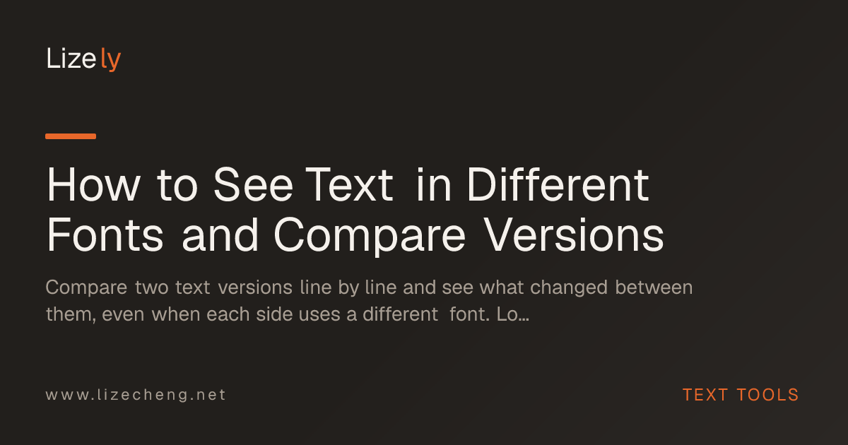 How to See Text in Different Fonts and Compare Versions