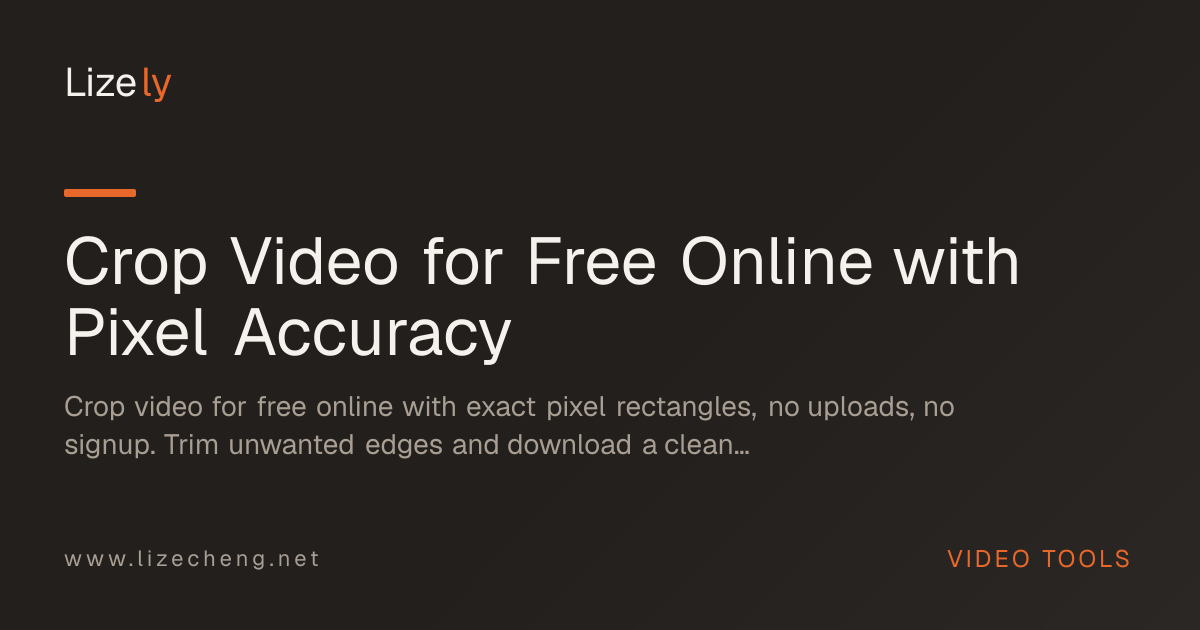 Crop Video for Free Online with Pixel Accuracy