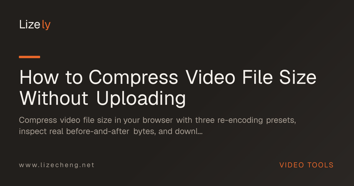 How to Compress Video File Size Without Uploading