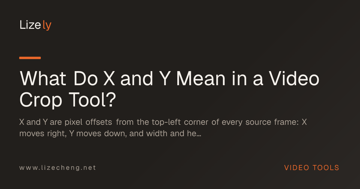 What Do X and Y Mean in a Video Crop Tool?